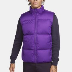 Stand Collar Zipper Pocket Quilted Down Puffer Mens Vest