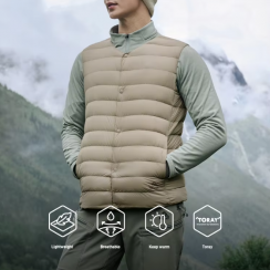 2 Pcs Mens Casual Outdoor 800 Filling Lightweight Warm Mountaineering Windproof Ribs Down Jacket