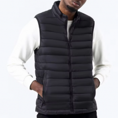 Stand Collar Thermal Lined Sleeveless Puffer Down Vest